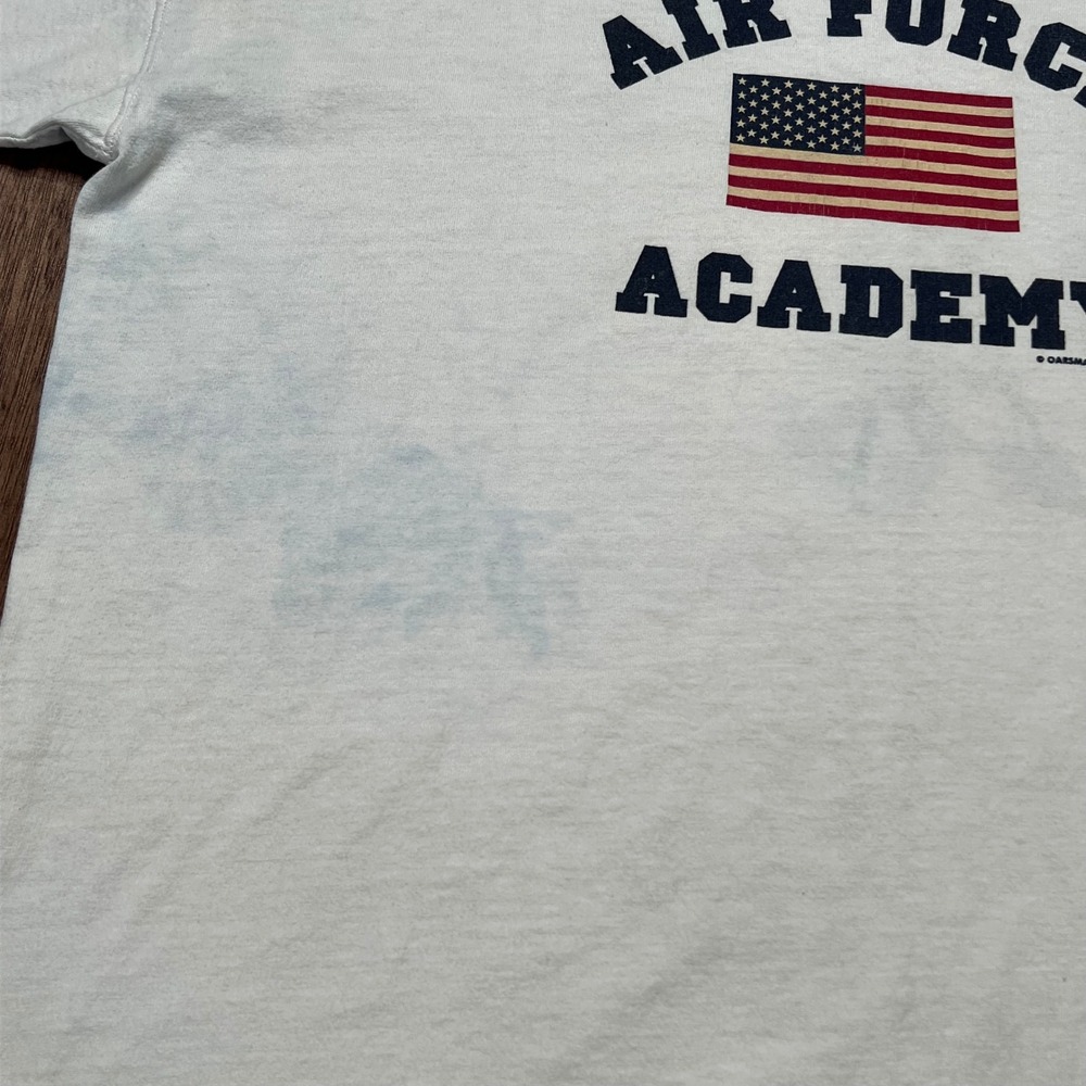 Vintage 1994 Air Force Academy T-Shirt Oarsman White Large USA Single Stitch - Picture 5 of 10